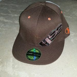 HSS Logo Baseball Cap Hat Flexfit 7-1/4 - 7-5/8 Brown Orange Camo